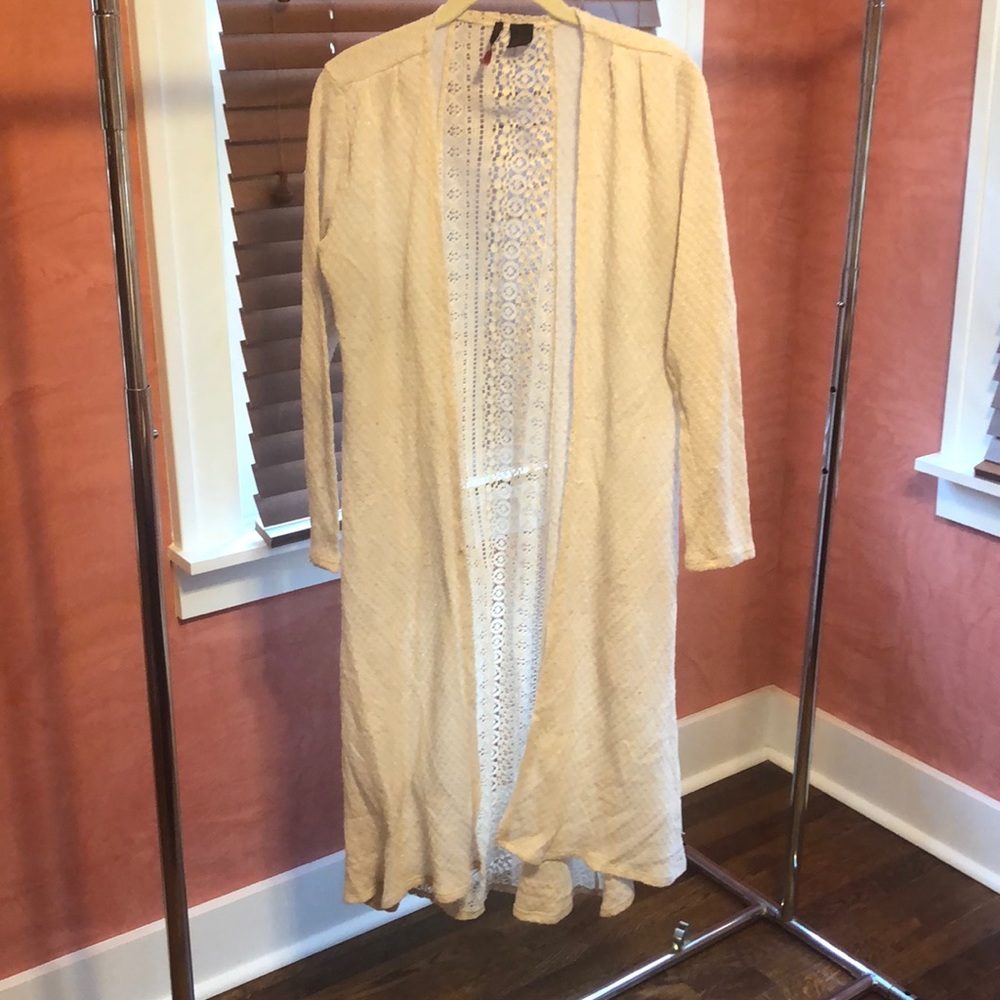 Cream and Sparkle Long Sweater